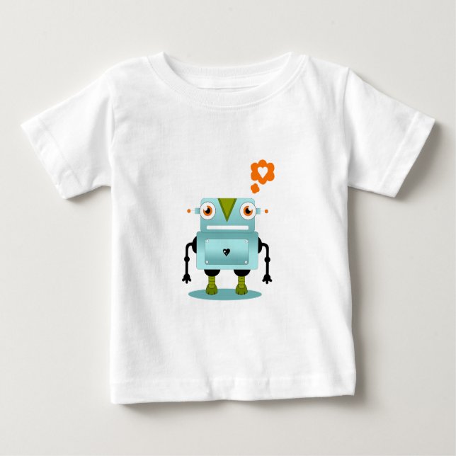 O amor lunático e artístico do robô caçoa a camisa (Frente)