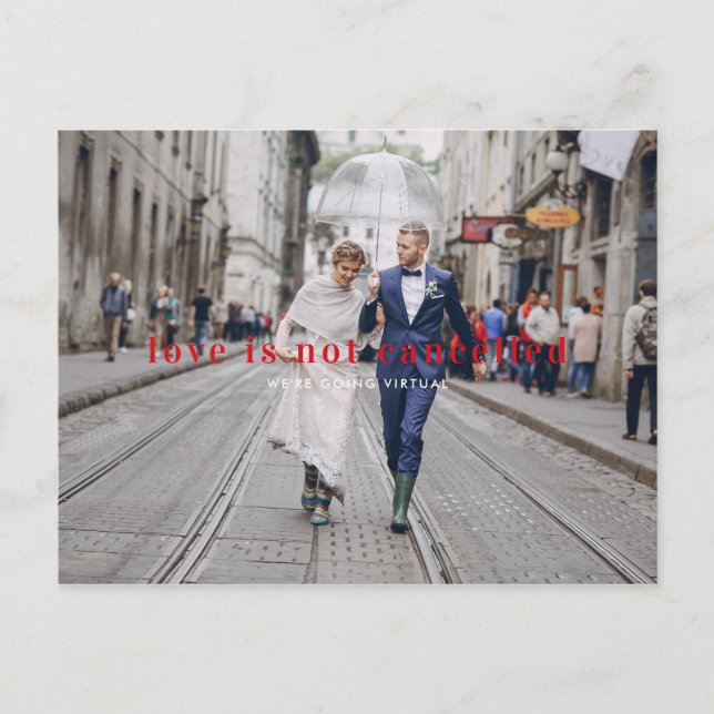 O amor não está Cancelado | Convite de Casamento V (Frente)