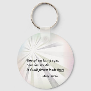 O amor não morre chaveiro do memorial do animal d