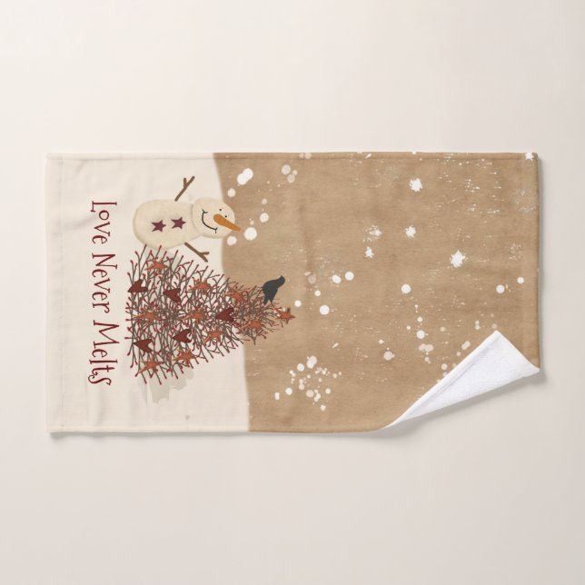O Amor Nunca Derrete O Conjunto De Toalhas De Snow (Toalha de mão)