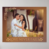 O Amor Nunca Falha Na Poster De Casamento Personal