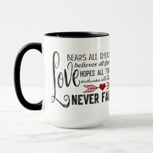 O amor nunca falha o cardeal 15 onças. Caneca