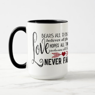 O amor nunca falha o cardeal 15 onças. Caneca
