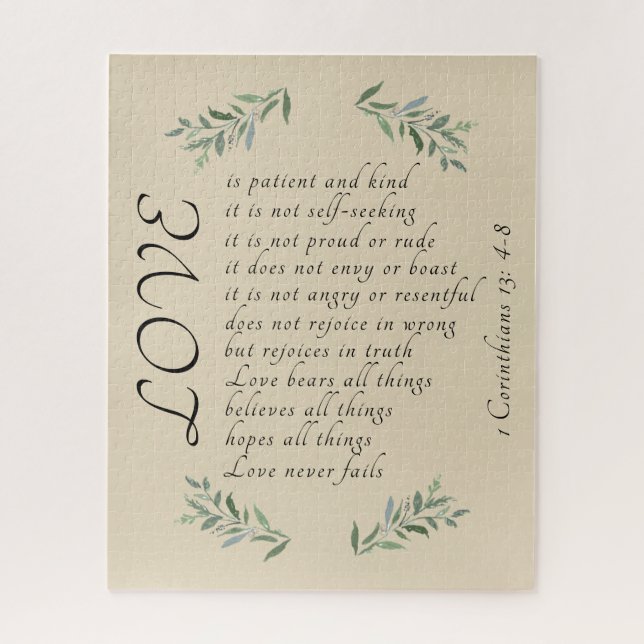 O amor paciente é quebra-cabeça (Vertical)