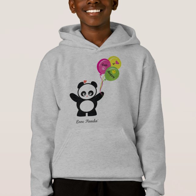 O amor Panda® caçoa Hoody (Frente)