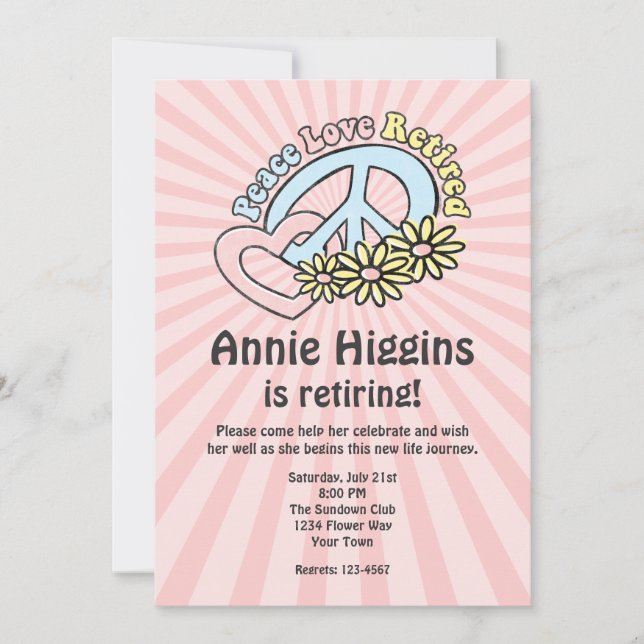 O Amor pela Paz Reformou Convite (Frente)