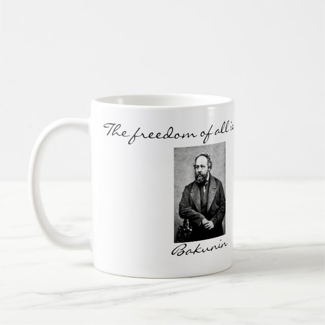 O anarquista de Mikhail Bakunin cita a caneca (Esquerda)