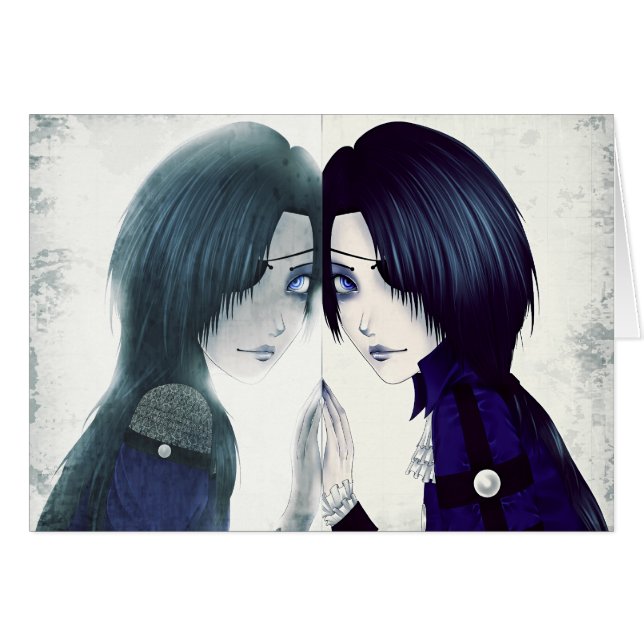 O Anime junta desaparecidos cartão (Frente Horizontal)