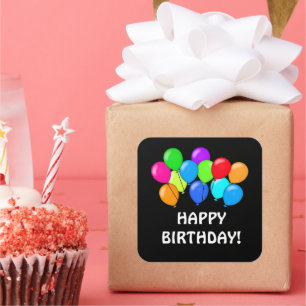 O aniversário Balloons a etiqueta unisex do