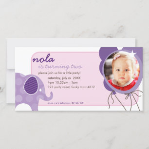 O ANIVERSÁRIO CONVIDA CARTÕES DE FOTOS:: elefant