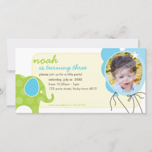 O ANIVERSÁRIO CONVIDA CARTÕES DE FOTOS:: elefante