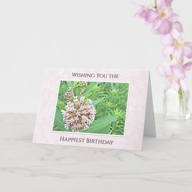 O Aniversário Mais Feliz - Aniversário. Cartão (Orquídea)