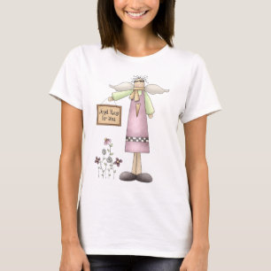 O anjo abraça a camisa