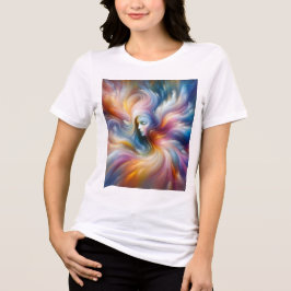 O Anjo Colorido e Etéreo na Frente de um Branco