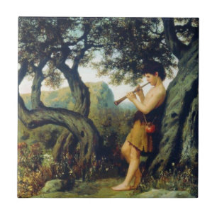 O Antigo Grego Shepherd Boy tocando música