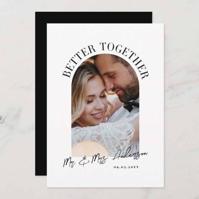 O anúncio do casamento de fotos de arco melhor (Frente/Verso)