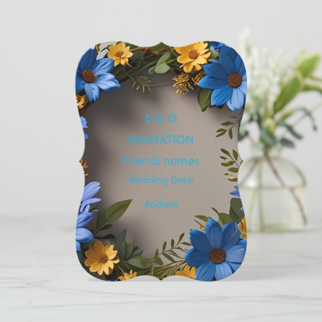 O anúncio do convite para a cerimônia (Em pé/Frente)