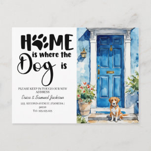 o anúncio do novo endereço do animal de estimação 