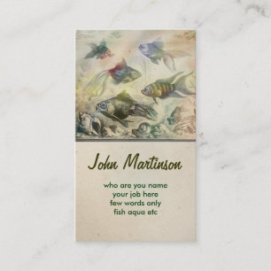 o aqua do aquário pesca o cartão de visita