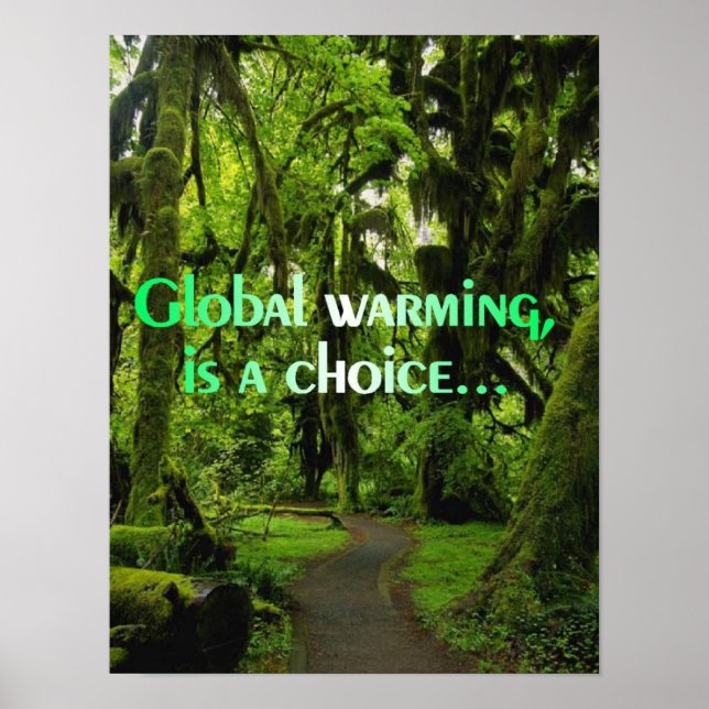 O aquecimento global é um poster de escolha (Frente)