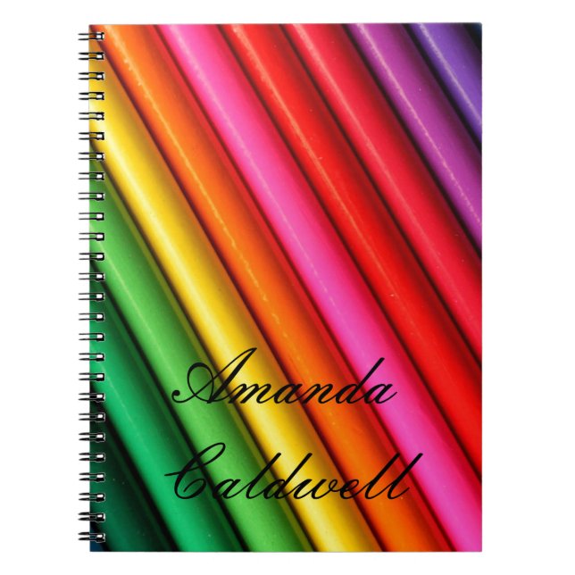 O arco-íris colorido escreve o caderno (Frente)