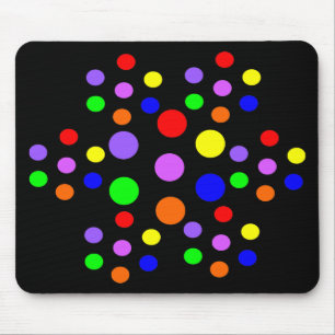 O arco-íris floral mancha Mousepad