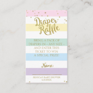 O arco-íris listra a inserção do Raffle da fralda