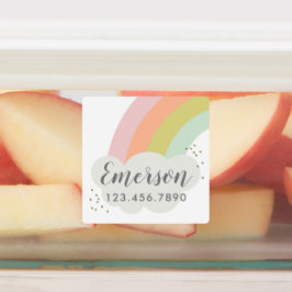 O arco-íris Pastel caçoa a etiqueta impermeável