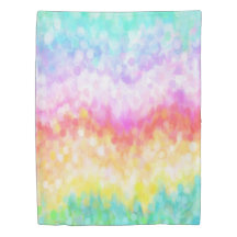 O arco-íris pontilha o cobrir gêmeo Pastel da