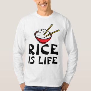 O ARROZ É CAMISETAS DE CAMADAS DE CAMISA VIDA