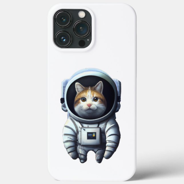 O Astronauta Engraçado Meowstronauta Gata Pega Cam (Verso)
