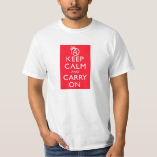 O ateu mantem-se calmo e continua-se a camisa do