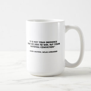 O atlas Shrugged a caneca de café do comensal de
