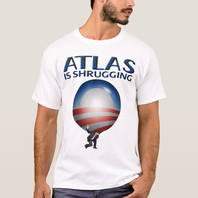 O atlas Shrugging a camisa (Frente)