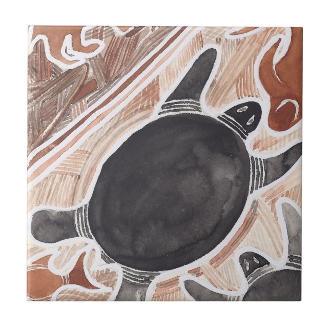 O australiano sonha o azulejo grande da tartaruga (Frente)