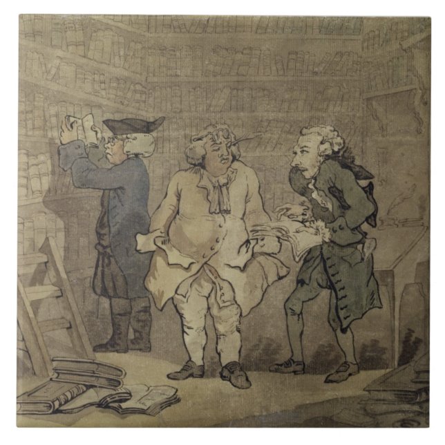 O autor e seu editor, 1784 (lavagem cinzenta e (Frente)
