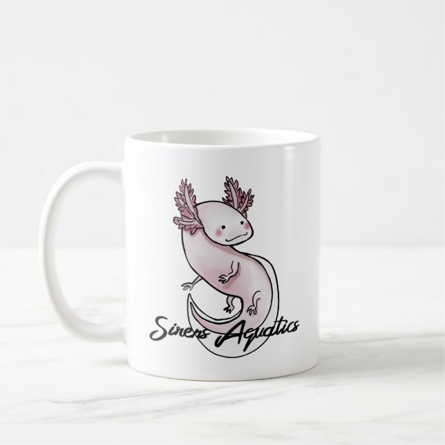 O Axolotl questiona a caneca dos Aquatics das (Esquerda)