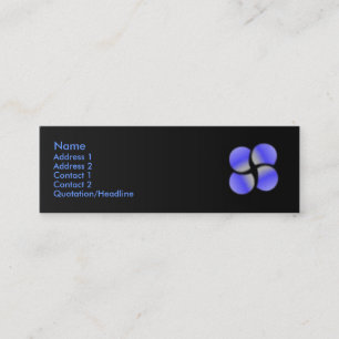 O azul circunda o cartão de visita