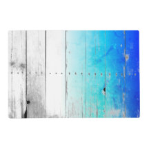 O azul da madeira lançada costa pintou náutico