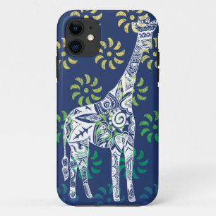 O azul gira capas de iphone do girafa