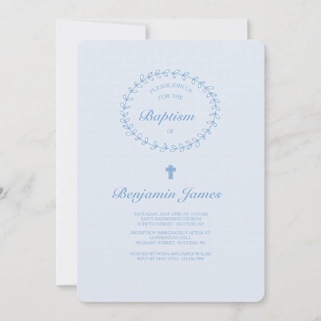 O azul ramifica convite (Frente)