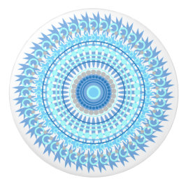 O azul tonifica o botão da mandala