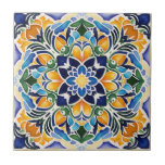 O azulejo azul Talavera azulejo favorece o vintage<br><div class="desc">Vintage azul e marrom talavera azulejo mexicano azulejos cerâmicos azulejos favoritos para o chá de panela favorece os favoritos para festas presentes para o seu presente de casamento para qualquer presente para a mãe jantar decoração de mesa decoração de chá de panela mesa decoração de recepção de casamento decoração de...</div>