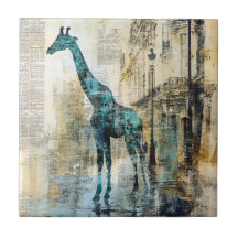 O Azulejo do Girafa Azul em Paris