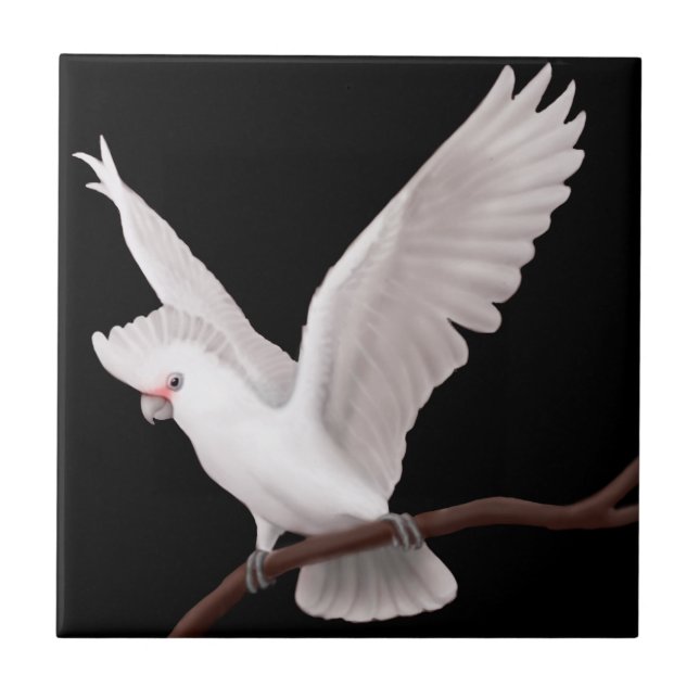 O azulejo do papagaio de Cockatoo de Goffins (Frente)