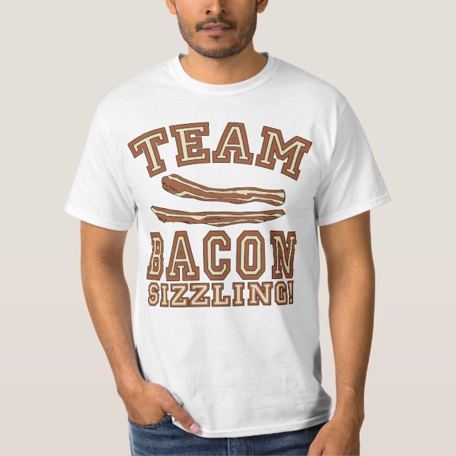 O BACON da EQUIPE é camiseta CREPITANTE, canecas, (Frente)