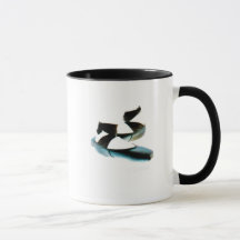 O balé Pointe calça a caneca (preto & o branco)
