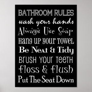 O banheiro ordena o poster