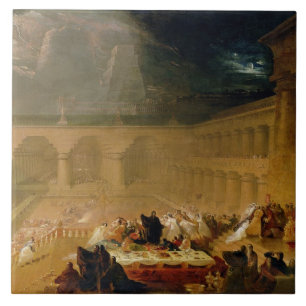 O banquete do Belshazzar (óleo em canvas)