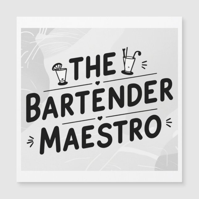 O barman Maestro  (Frente)
